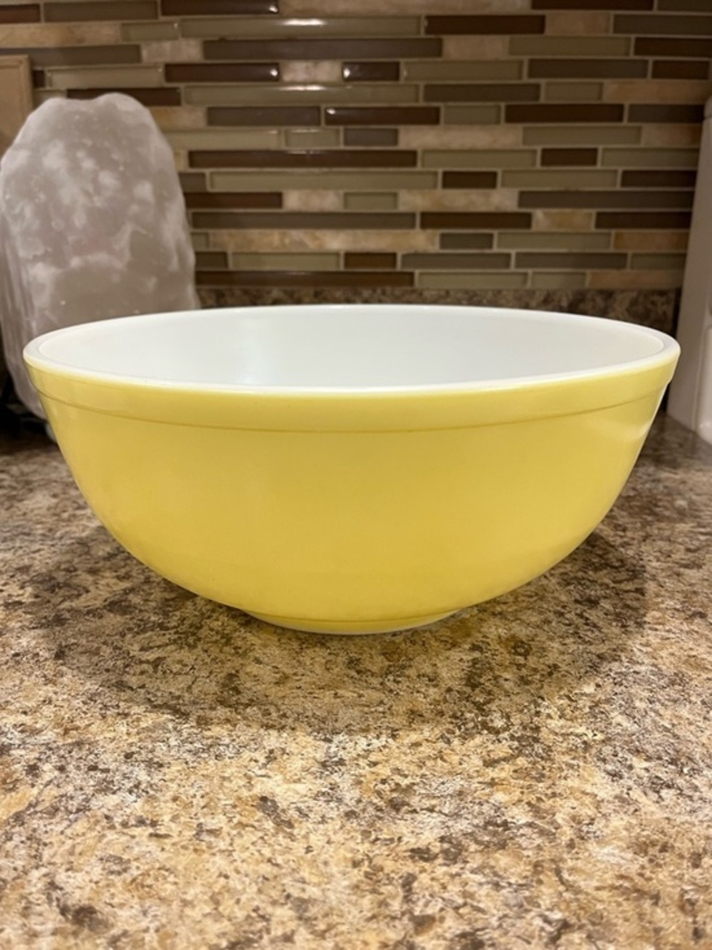Vintage PYREX Yellow Mixing Bowl - White Interior 10”